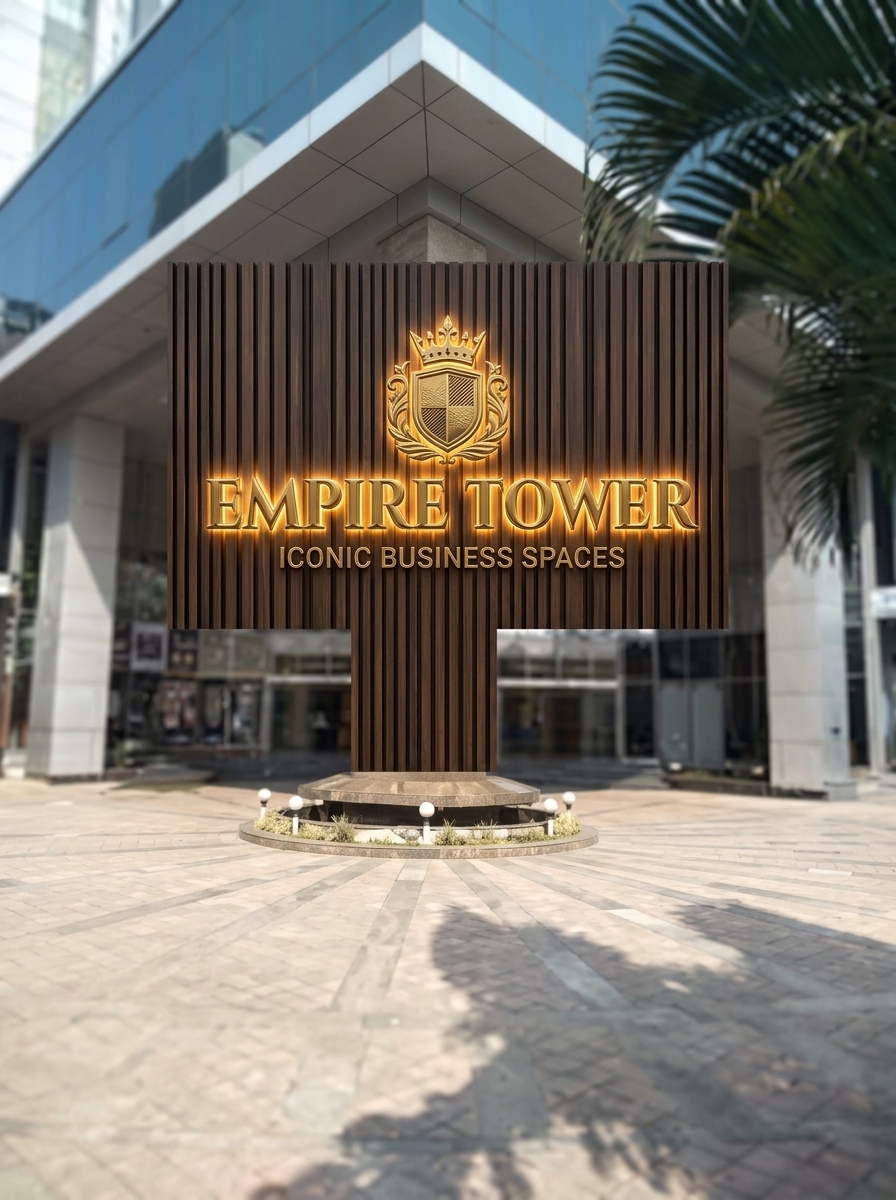 Empire Tower Iconic Business Spaces signage by Sign Glaze Technology