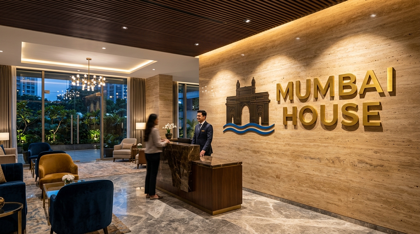 Mumbai House 3D Dimensional Wall Signage