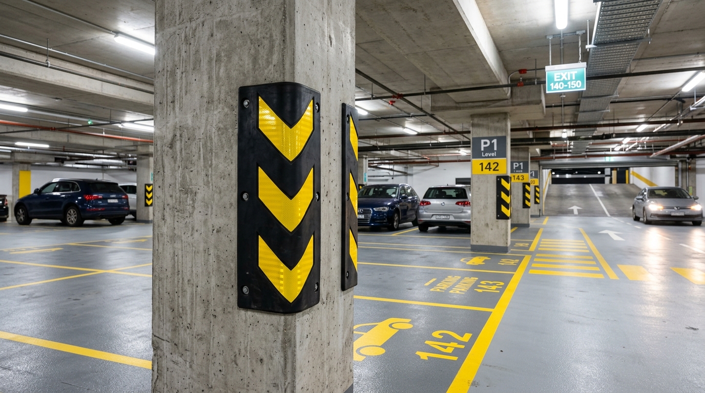 Rubberized Corner Protector for Pillars