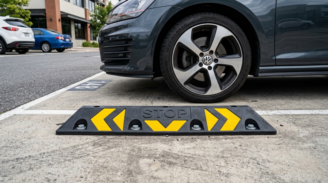 Rubberized Wheel Stopper Parking Curb